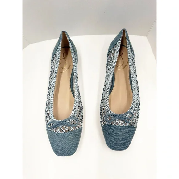 NWOT Sam Edelman Newblue Woven May Flats, Size 6.5 - Picture 4 of 9